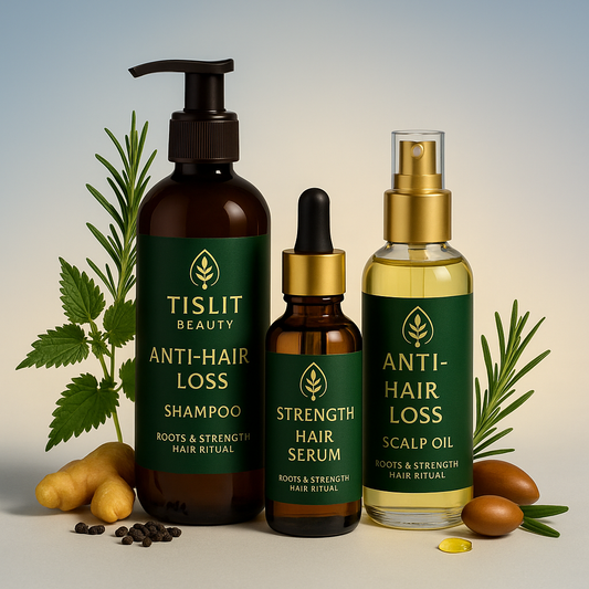 ROOTS & STRENGTH HAIR RITUAL – Complete Anti-Hair Loss Pack