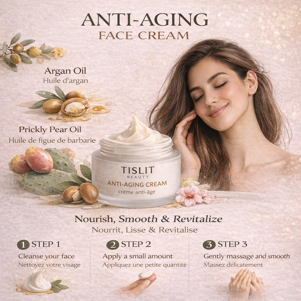 CRÈME VISAGE ANTI-ÂGE – soin fermeté & éclat