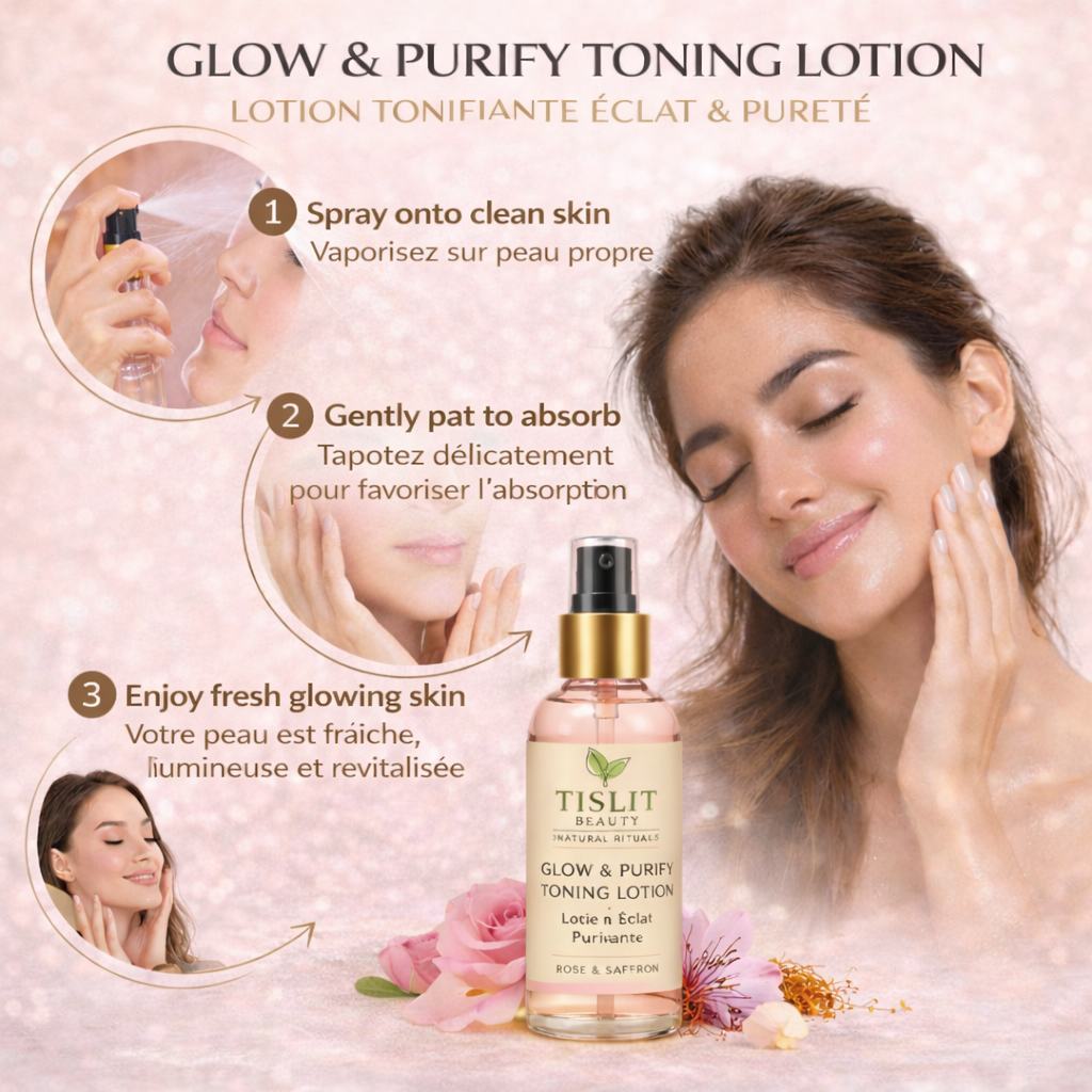 LOTION TONIQUE ÉCLAT & PURIFICATION – eau florale revitalisante