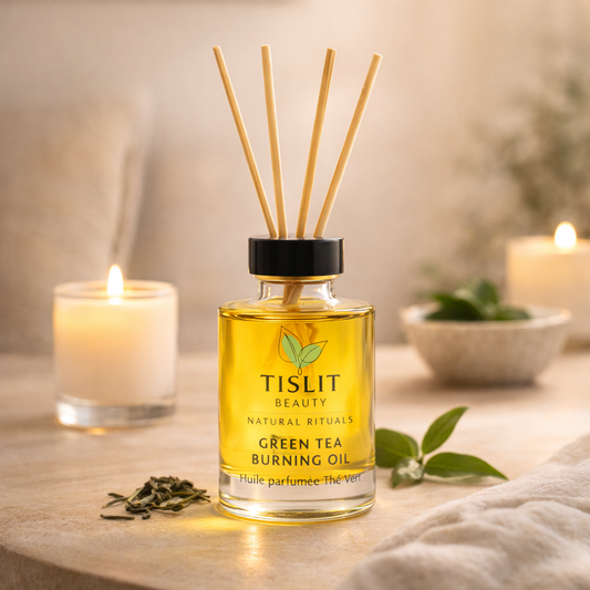 HUILE PARFUMÉE AU THÉ VERT – parfum d’intérieur vivifiant