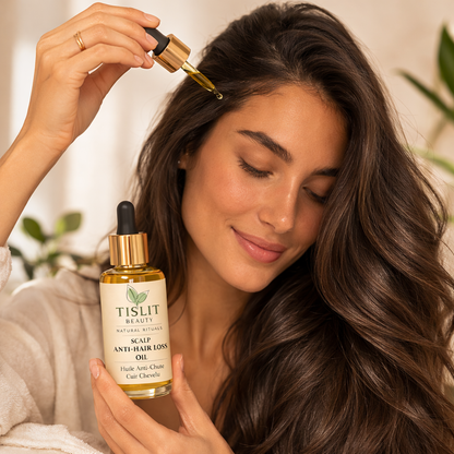 HUILE CAPILLAIRE ANTI-CHUTE – soin intensif cuir chevelu